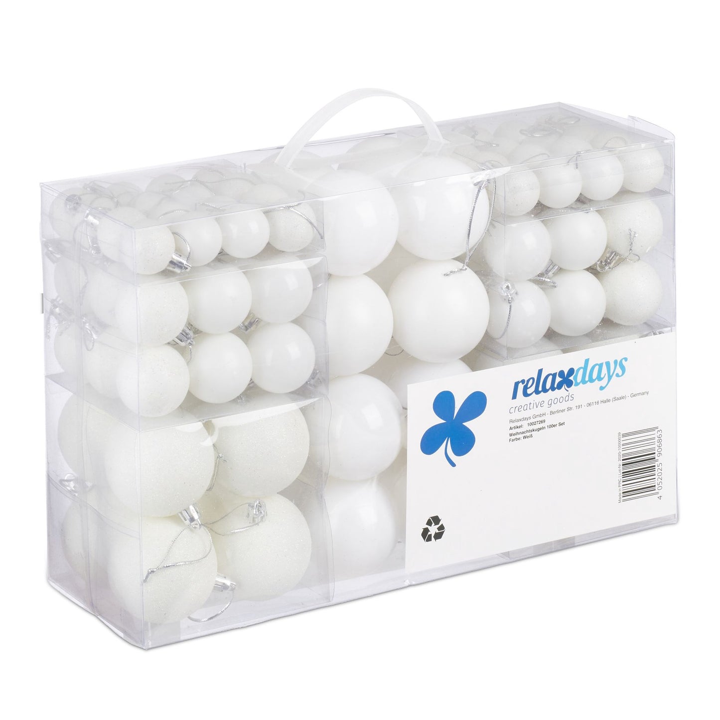 Christmas tree balls in sets of 100