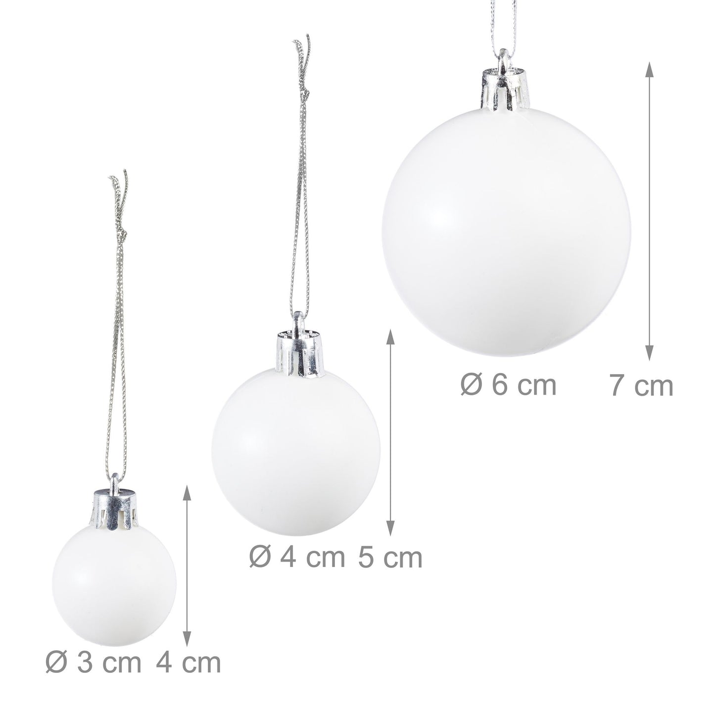 Christmas tree balls in sets of 100