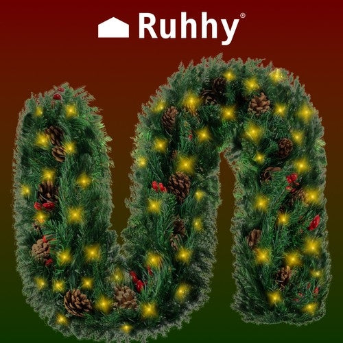 Christmas tree garland 2.7m HQ with Ruhhy 22325 lights