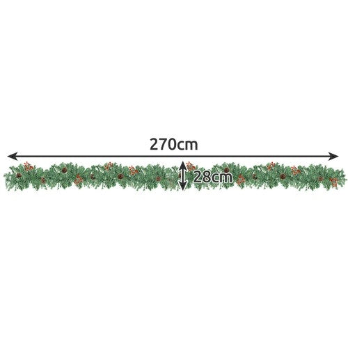Christmas tree garland 2.7m with Ruhhy 22322 LED lights