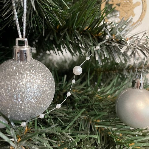 Christmas tree garland - pearls 5m Ruhhy 22499