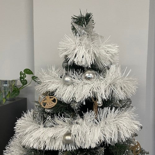 Christmas tree garland - white 6m Ruhhy 22307