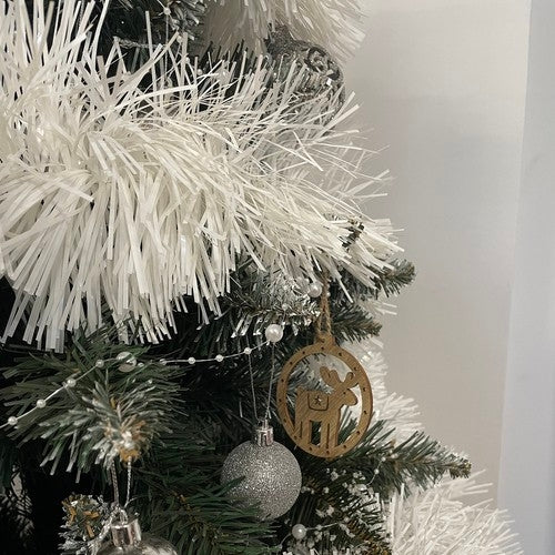 Christmas tree garland - white 6m Ruhhy 22307