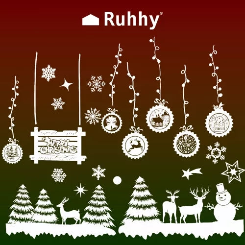 Christmas window stickers Ruhhy 22253