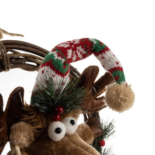 Christmas wreath on the door - reindeer Ruhhy 22316