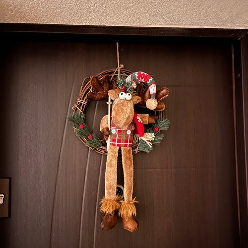 Christmas wreath on the door - reindeer Ruhhy 22316