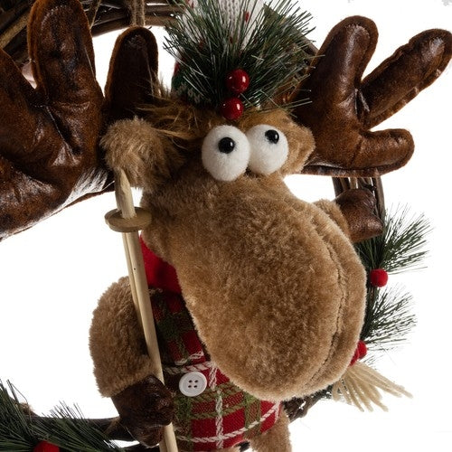 Christmas wreath on the door - reindeer Ruhhy 22316