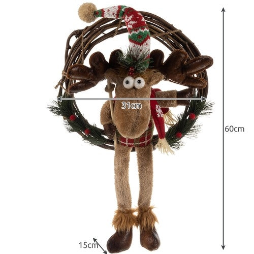 Christmas wreath on the door - reindeer Ruhhy 22316