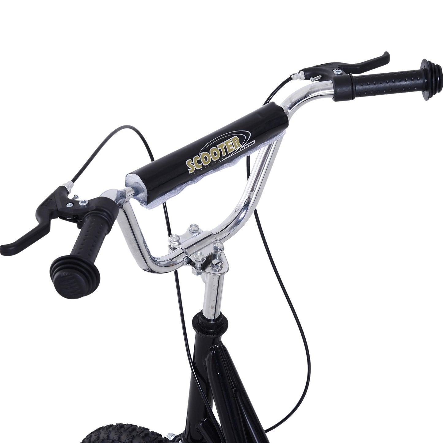 City scooter for children with brakes, 16/12 inch, black