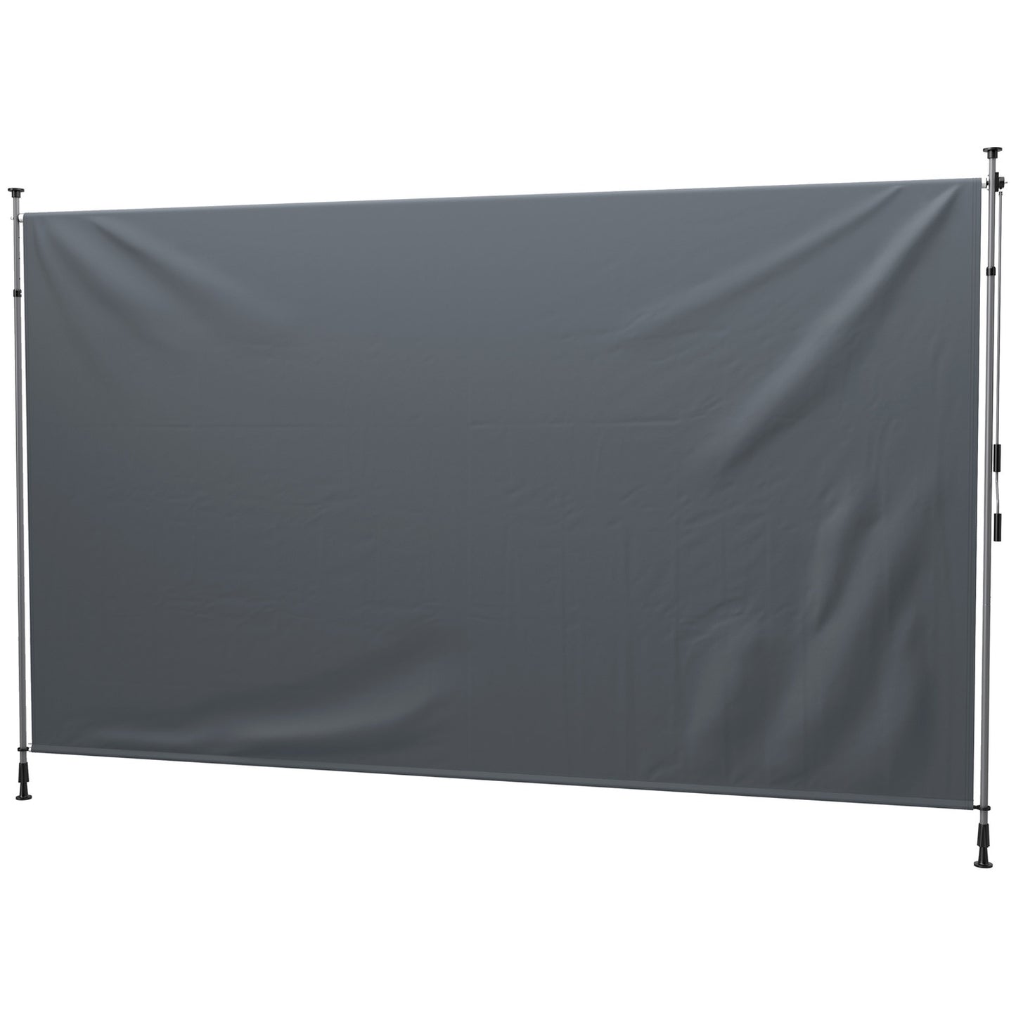 Height-adjustable clamp awning, UV-resistant, 400 cm wide