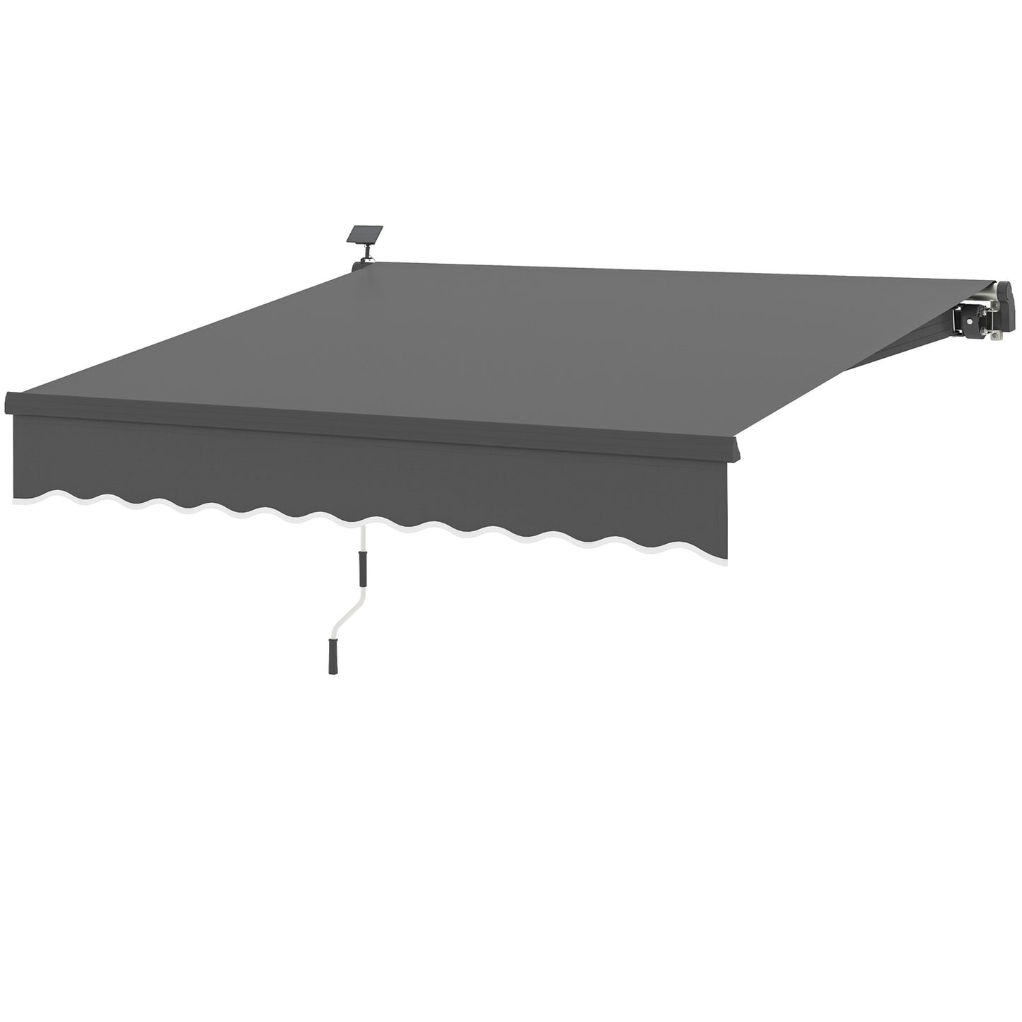 Clip-on umbrella with hand crank, UV 50+ Sun protection, 300 cm Grey