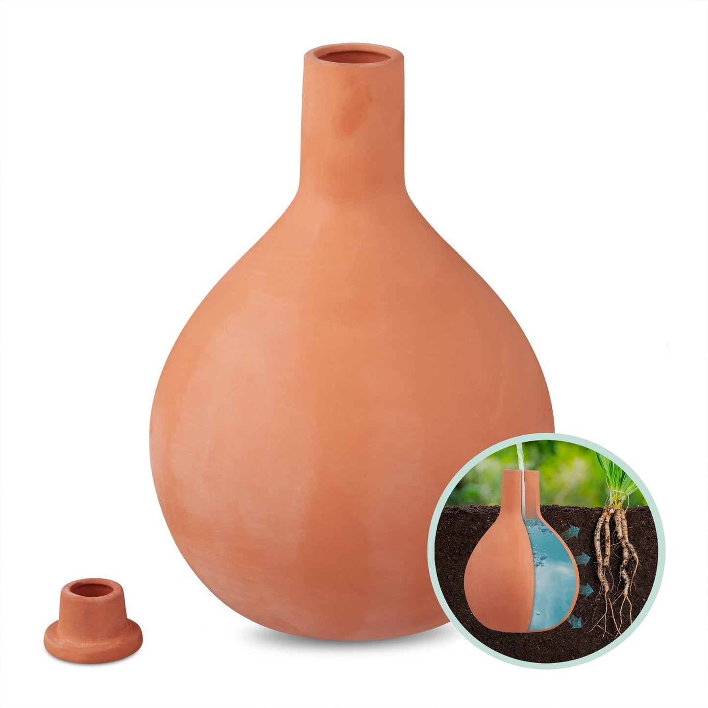 Clay Olla Irrigation Pot 3.5L – Water-Saving Solution