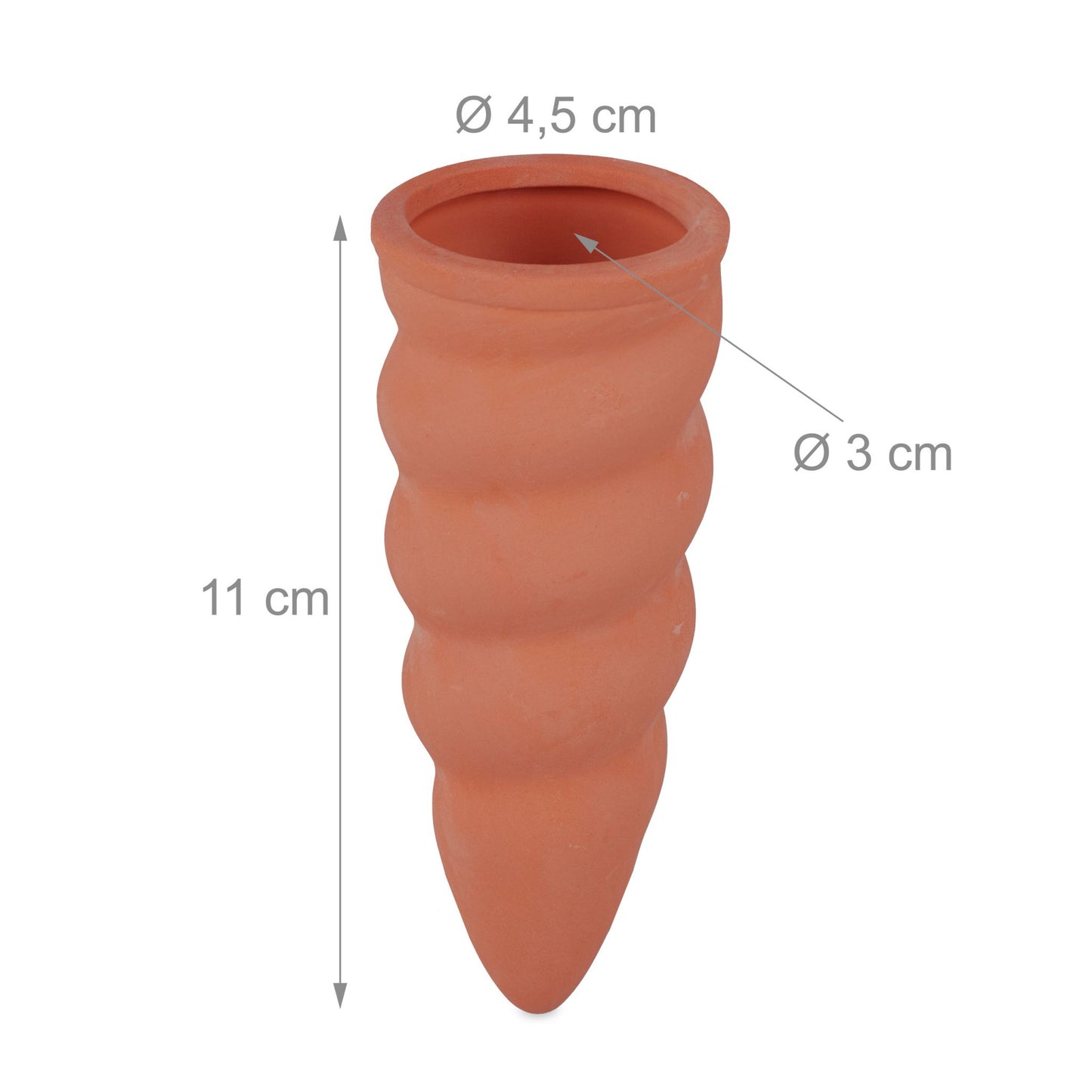 Clay cone for irrigation in a set of 6