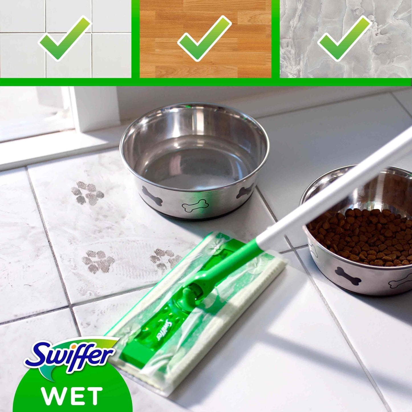 Cleaning cloths for floors, 10 moist with citrus scent