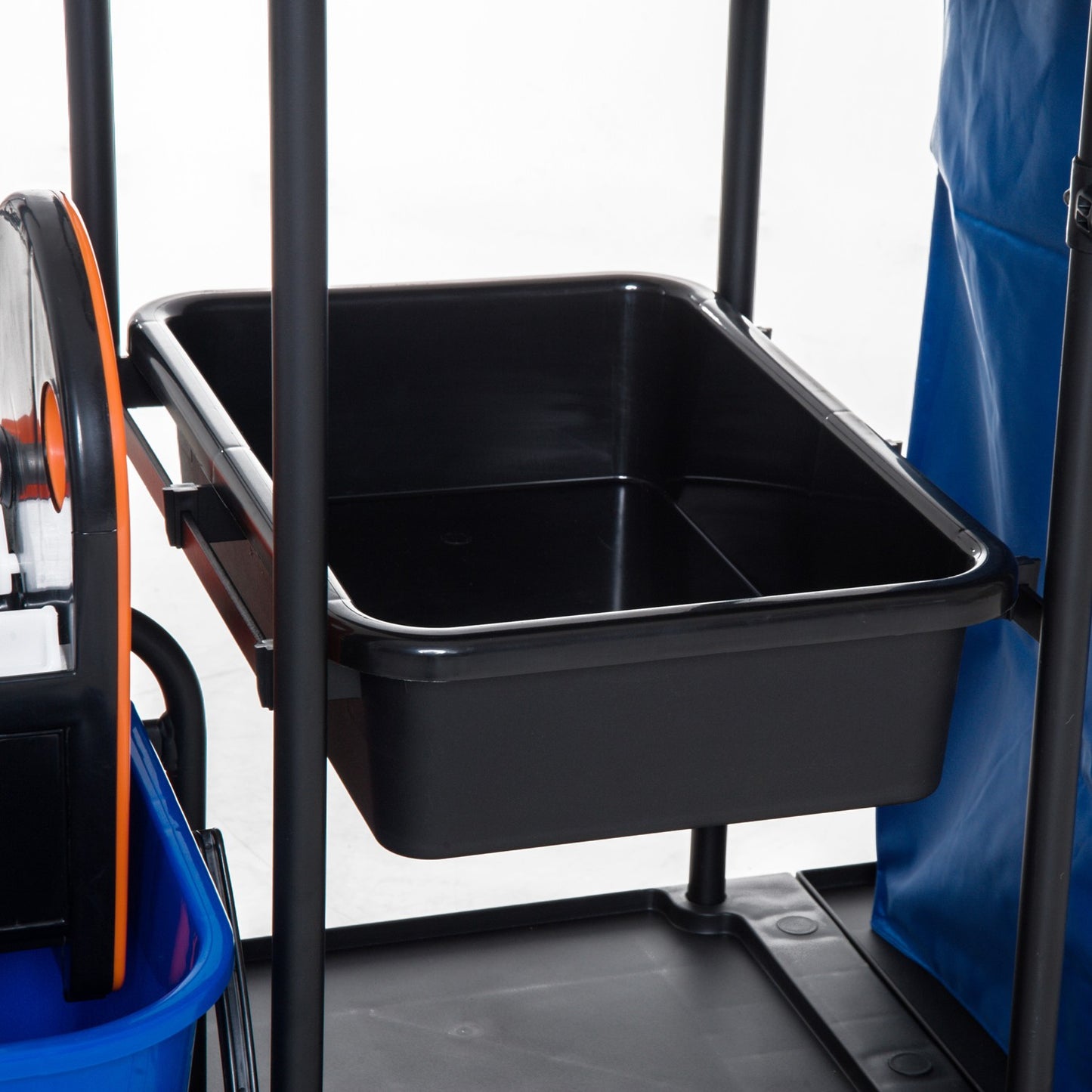 Cleaning trolley with 4 wheels - 111x63.3x103cm, Multicolor