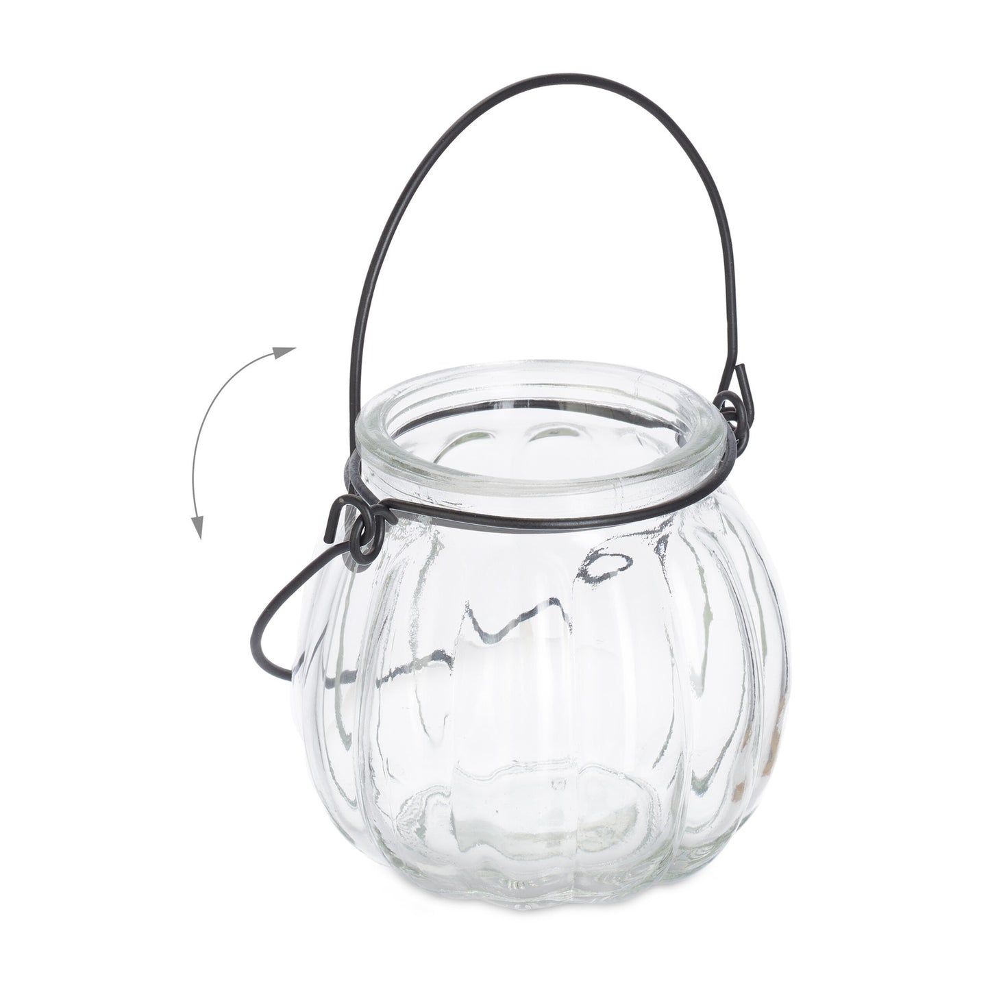Clear Glass Candle Lanterns, Set of 12 for Decor