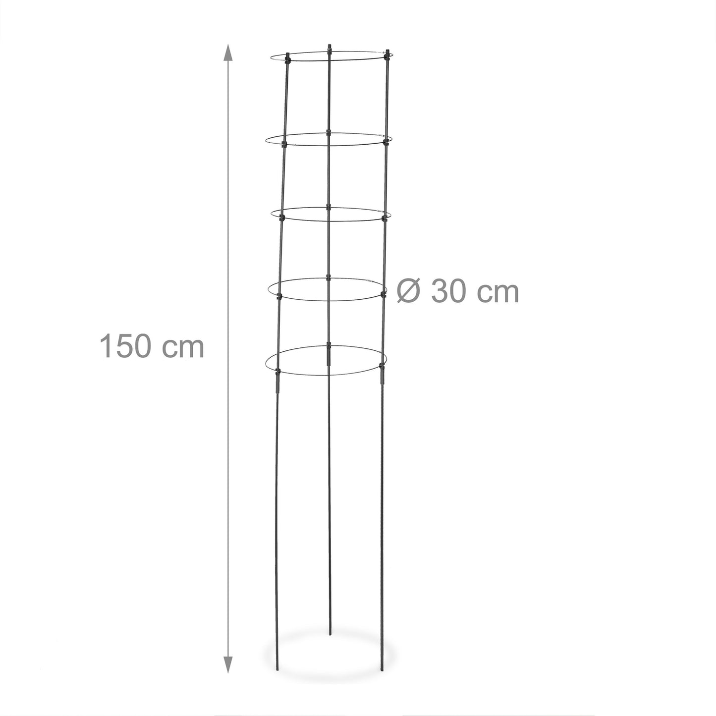 Climbing Aid 150 cm Set of 2 Black