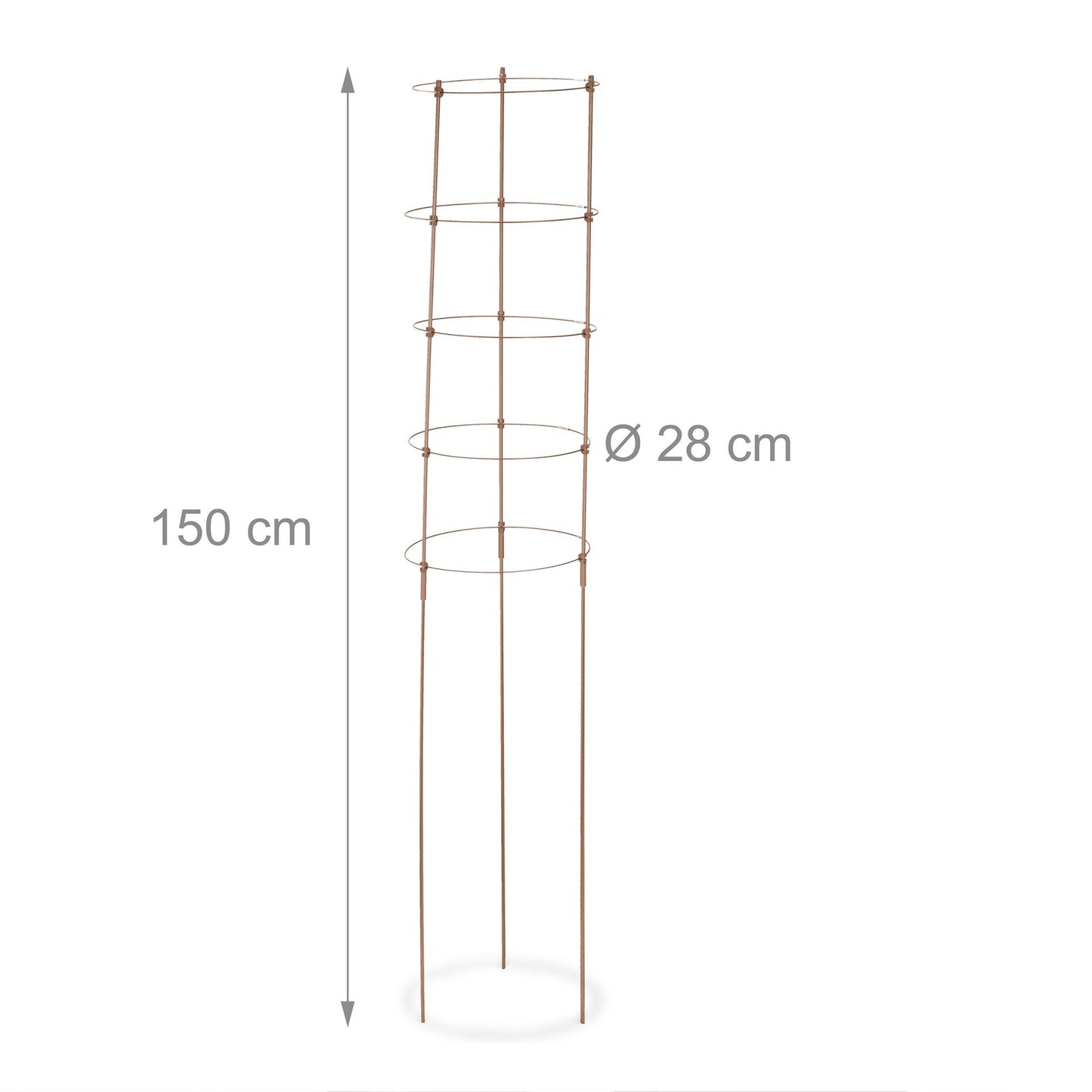 Climbing Plant Support, 150 cm, Set of 2, Brown
