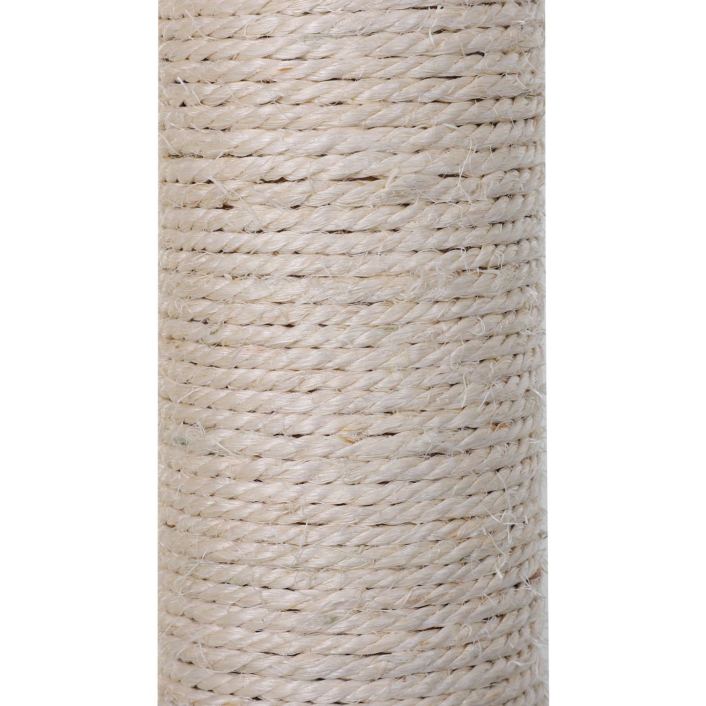Gray cat tree with sisal scratching post and plush hammock