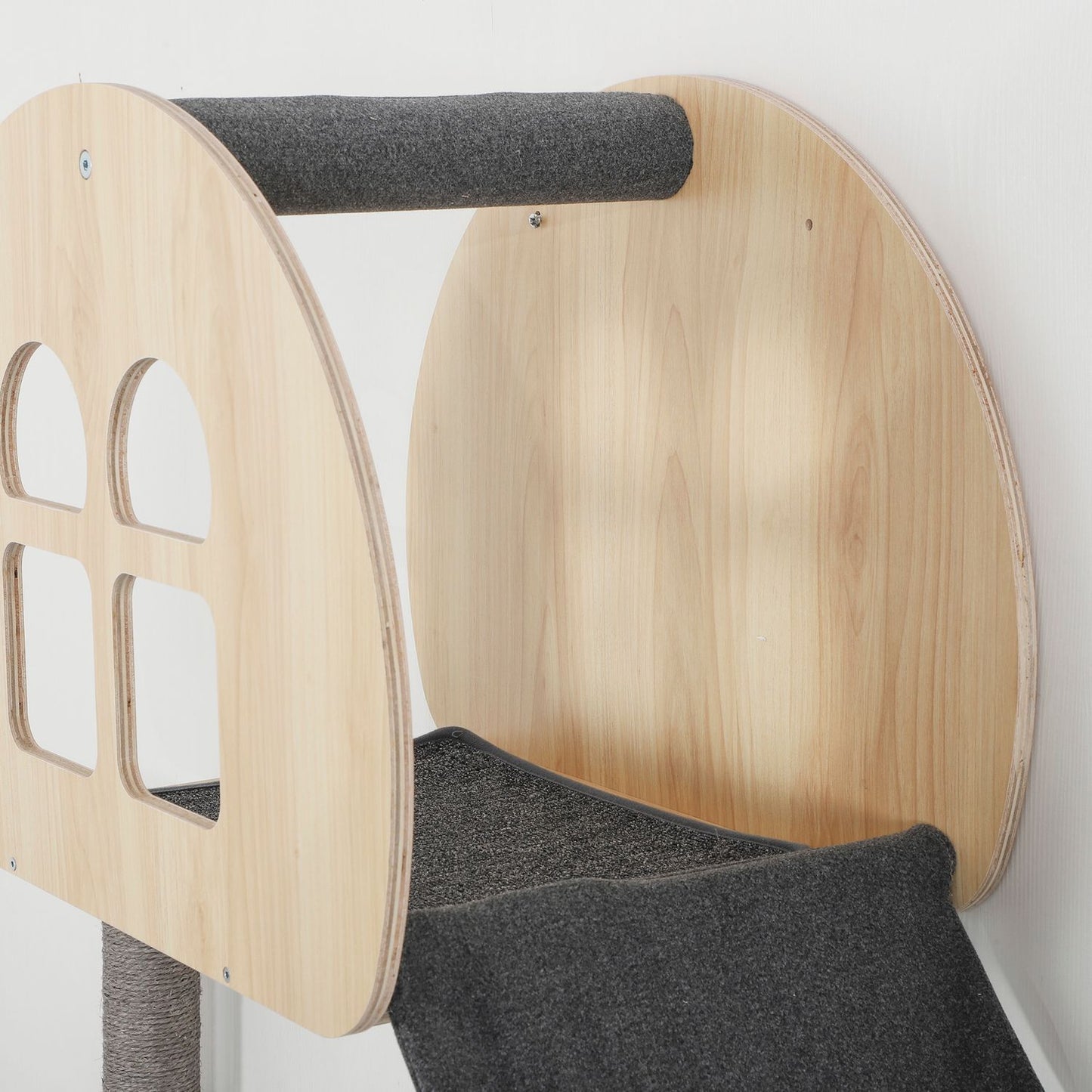 Cat Climbing Wall Set with Sisal Ladder and Platform