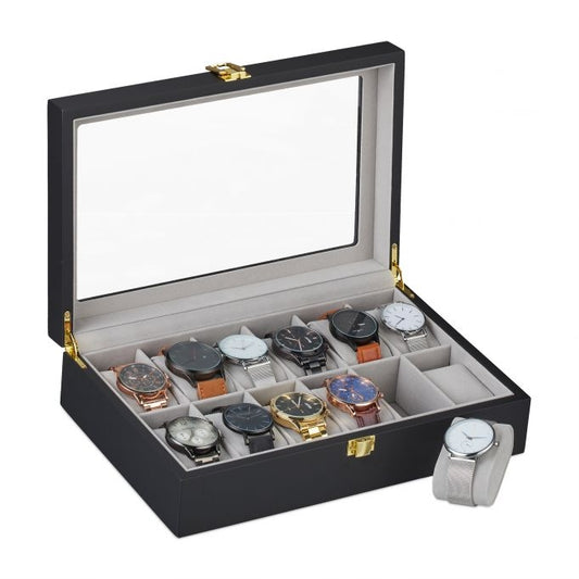 Clock box with 12 compartments