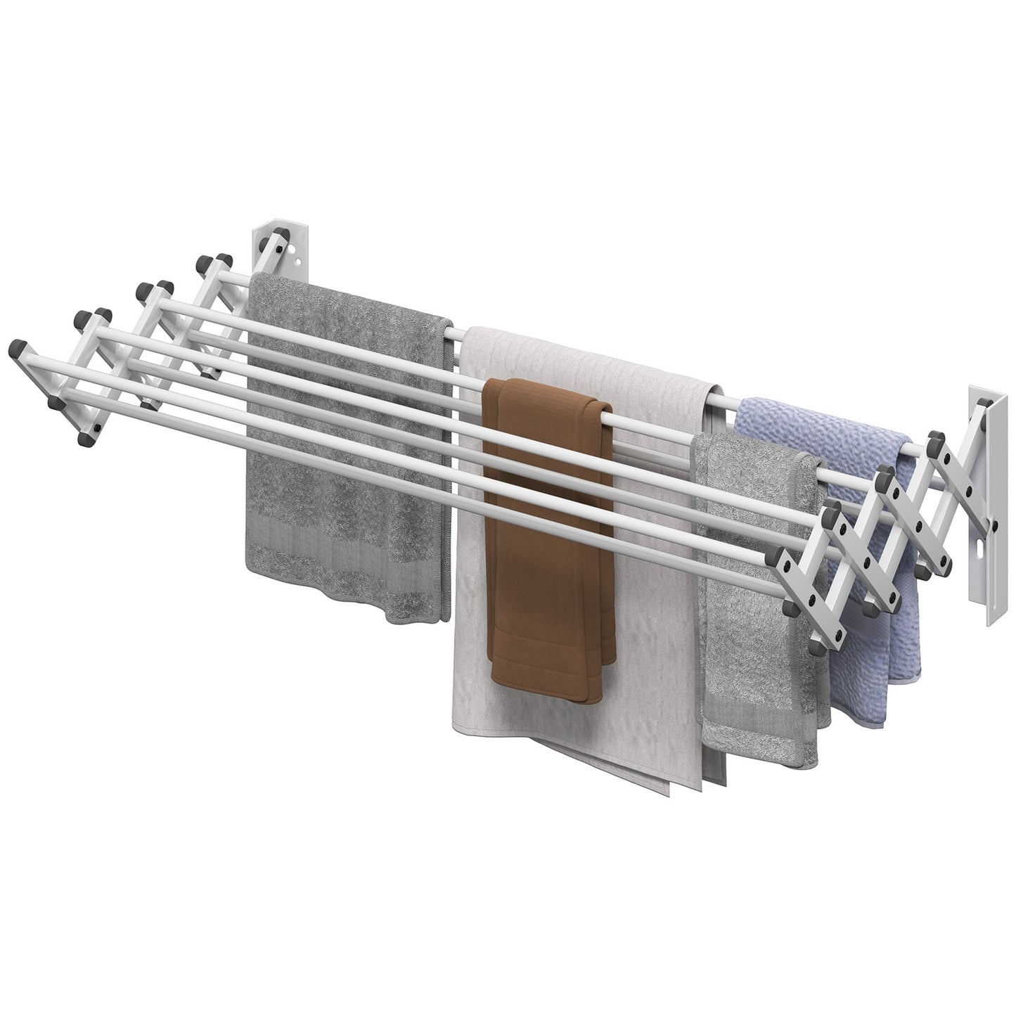 Wall-mounted pull-out dryer, 8 rods, space-saving