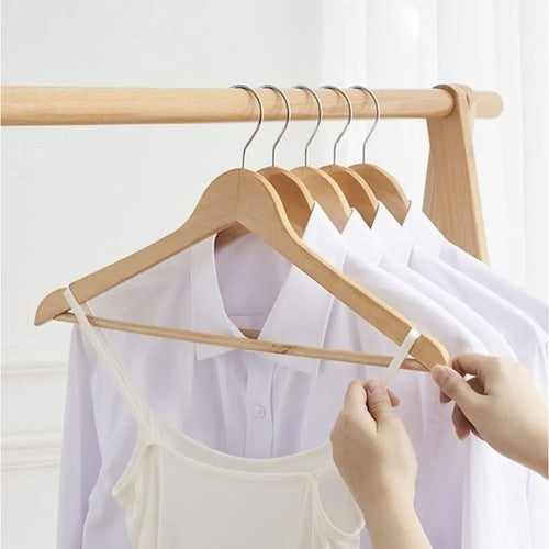 Clothes hanger 10 pcs. - wooden Ruhhy 24492