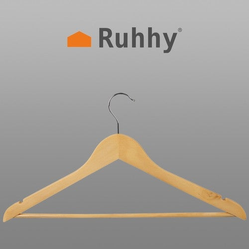 Clothes hanger 10 pcs. - wooden Ruhhy 24492