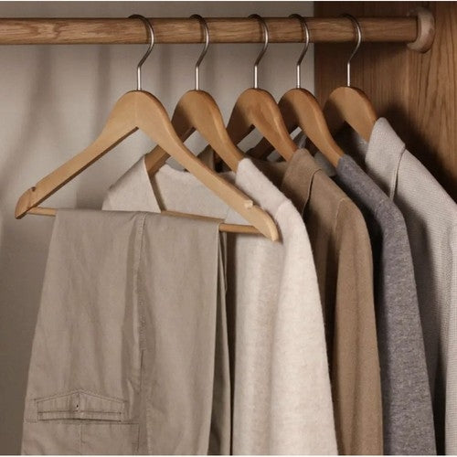 Clothes hanger 10 pcs. - wooden Ruhhy 24492