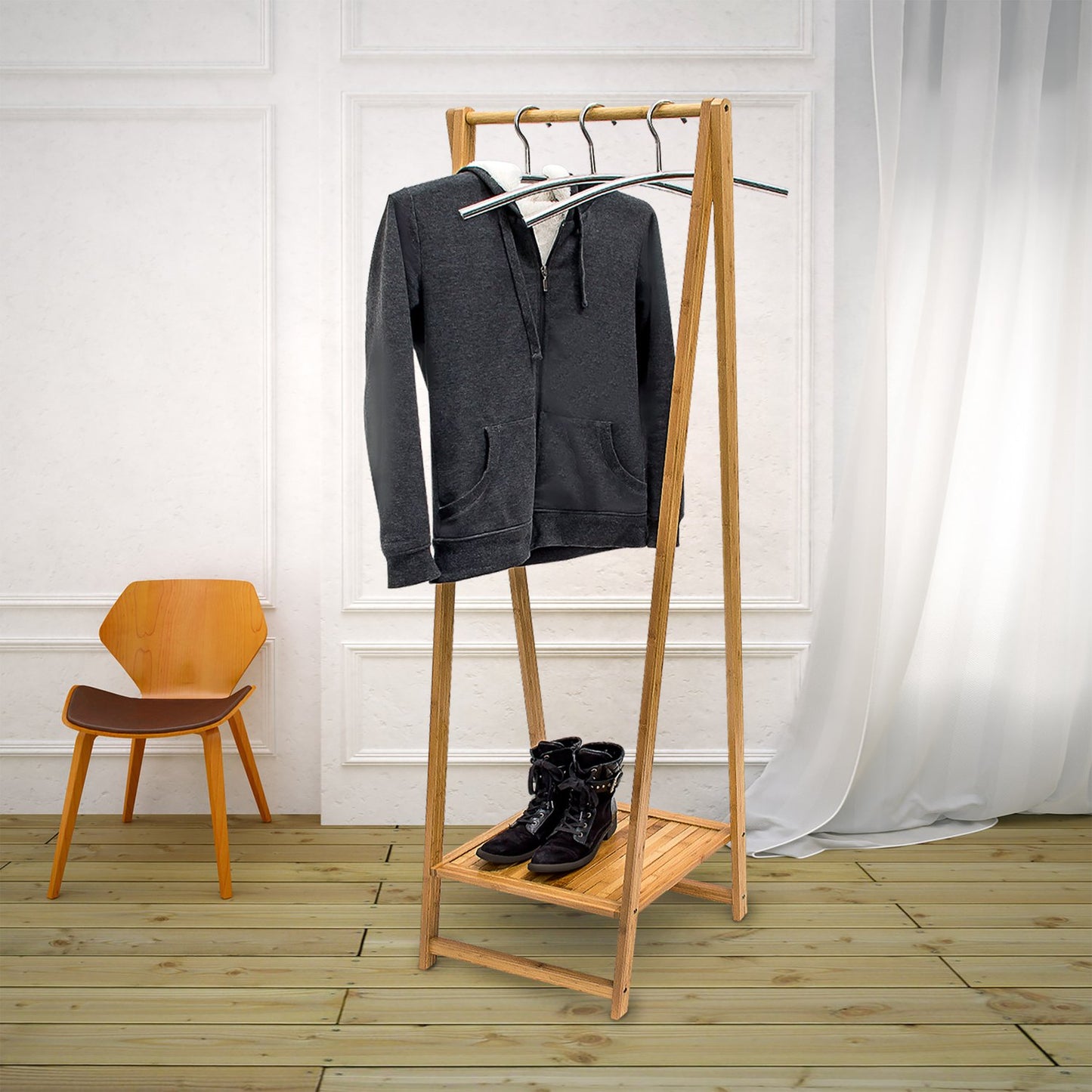 Clothes hanger in bamboo