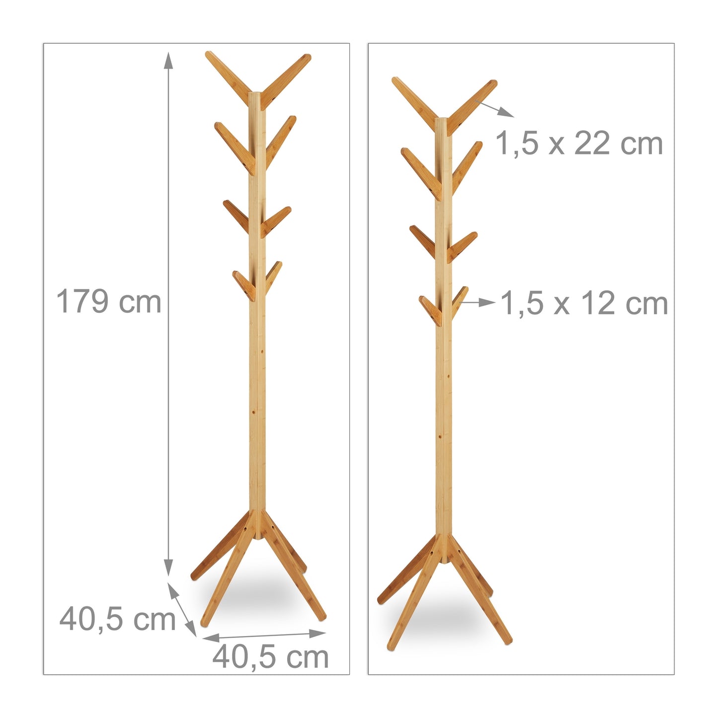 Clothes hanger in bamboo