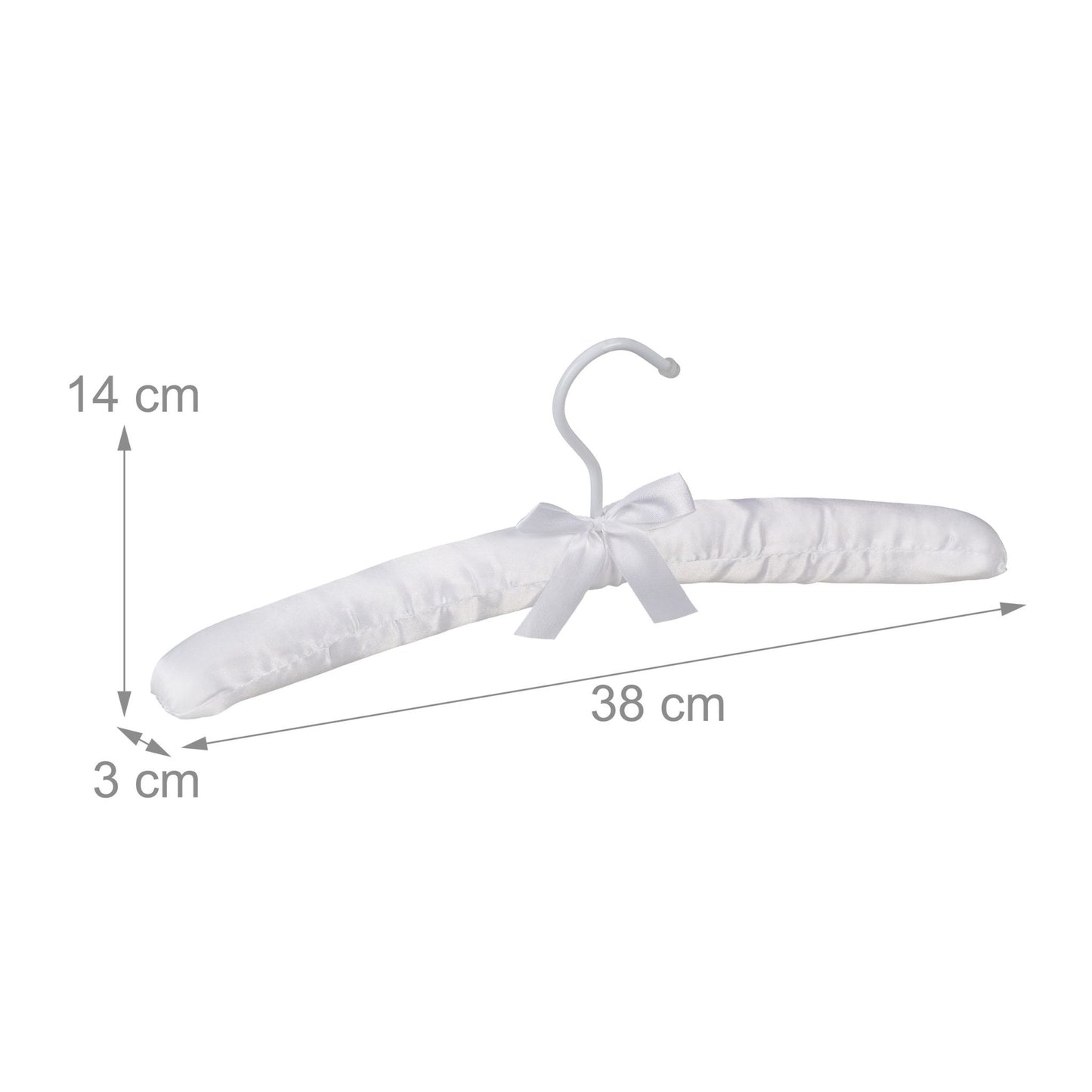 Clothes hanger in satin