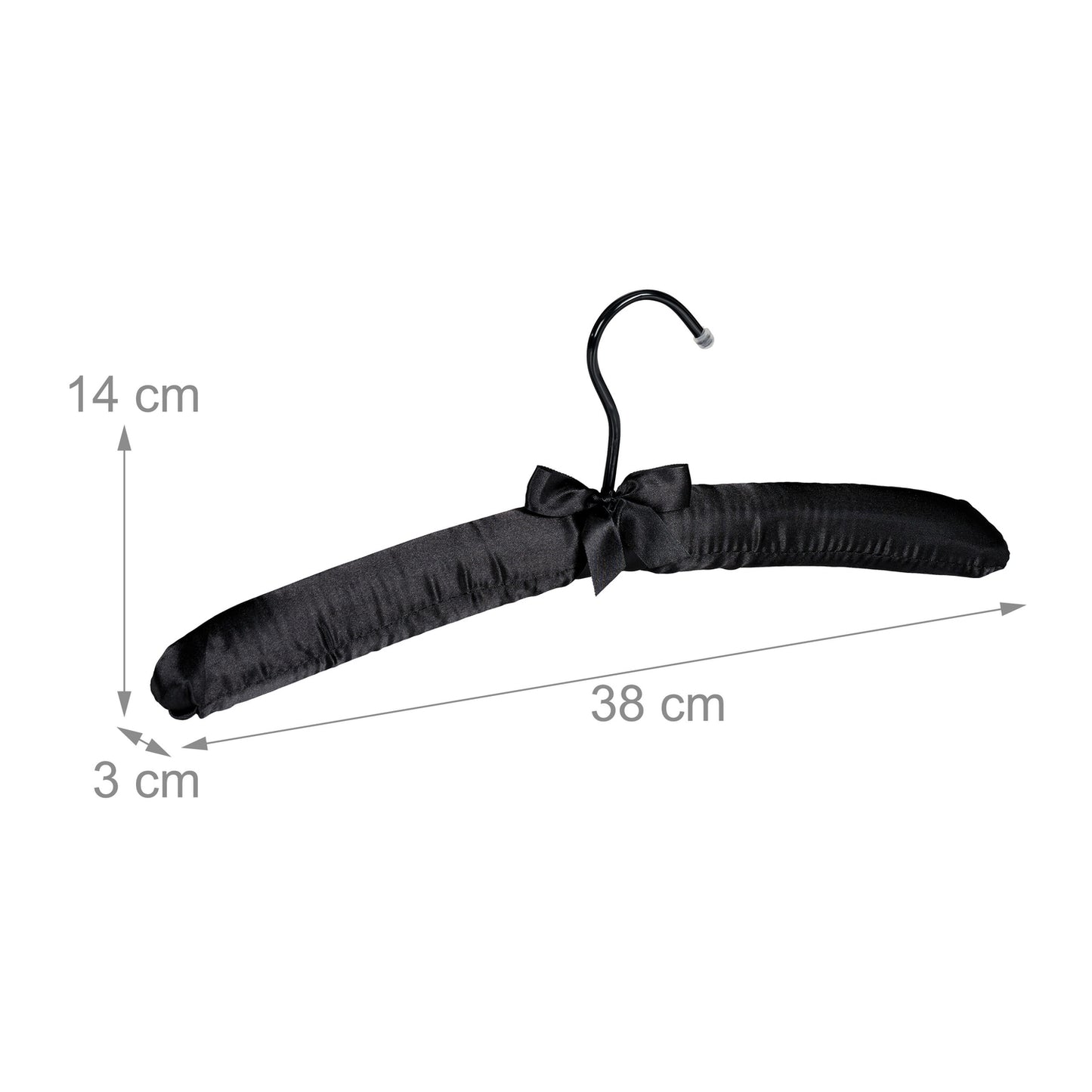 Clothes hanger in satin