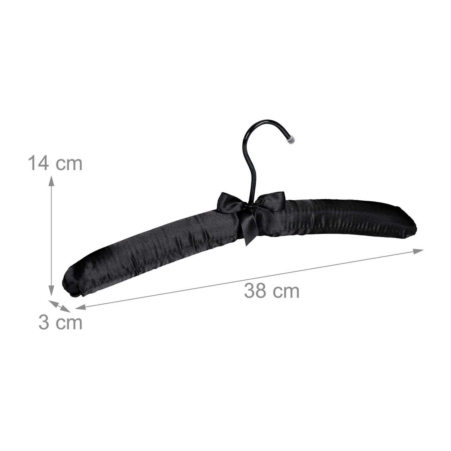 Clothes hanger in satin