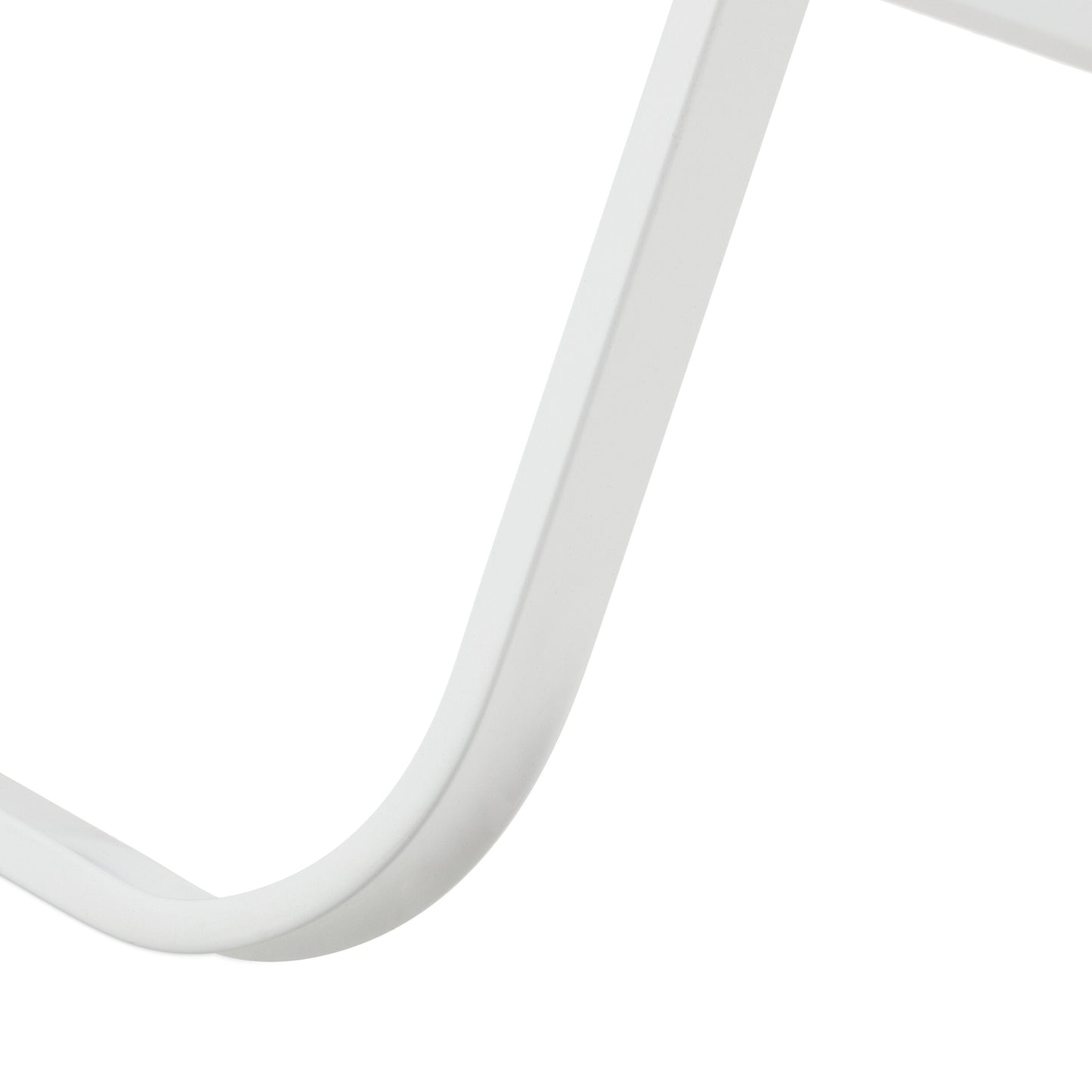 Clothes hanger in white metal