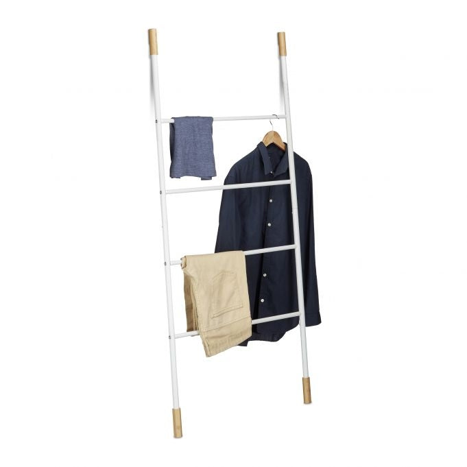 Clothes hanger ladder white
