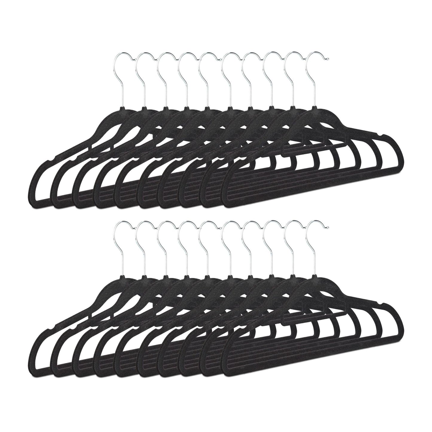Clothes hanger narrow set of 20 velvet