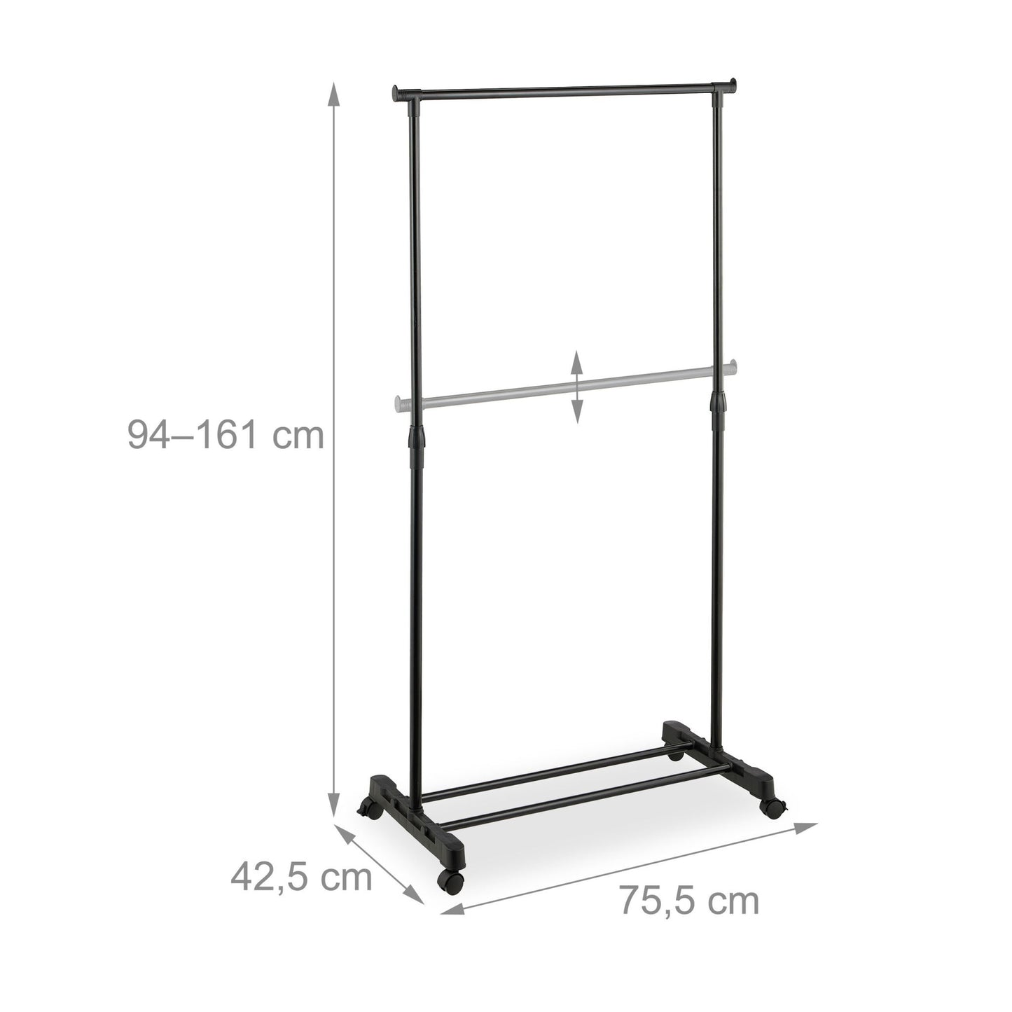 Clothes hanger on wheels