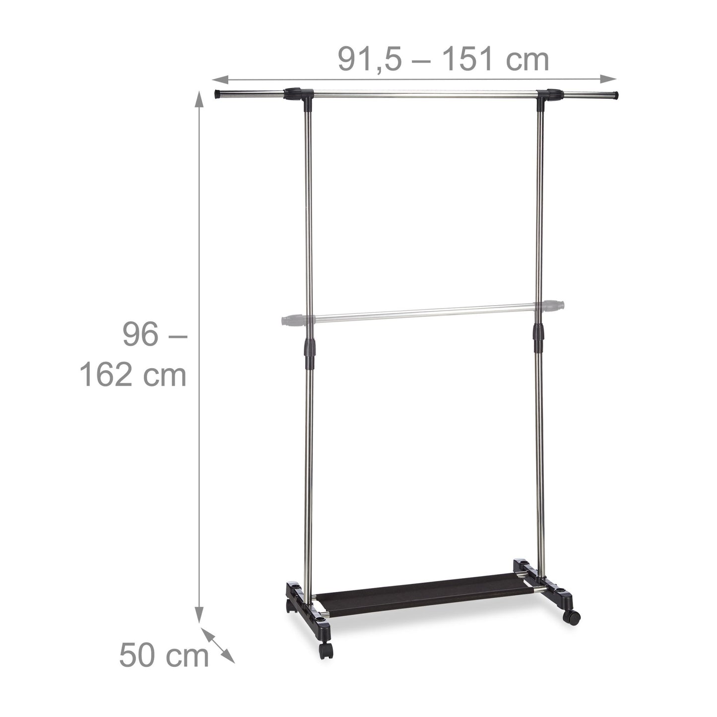 Clothes hanger on wheels