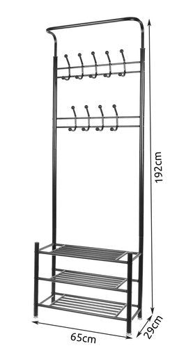 Clothes hanger - rack with shoe shelf 15744