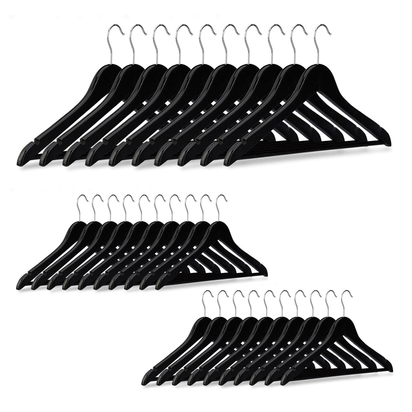 Clothes hangers Wood Set of 30