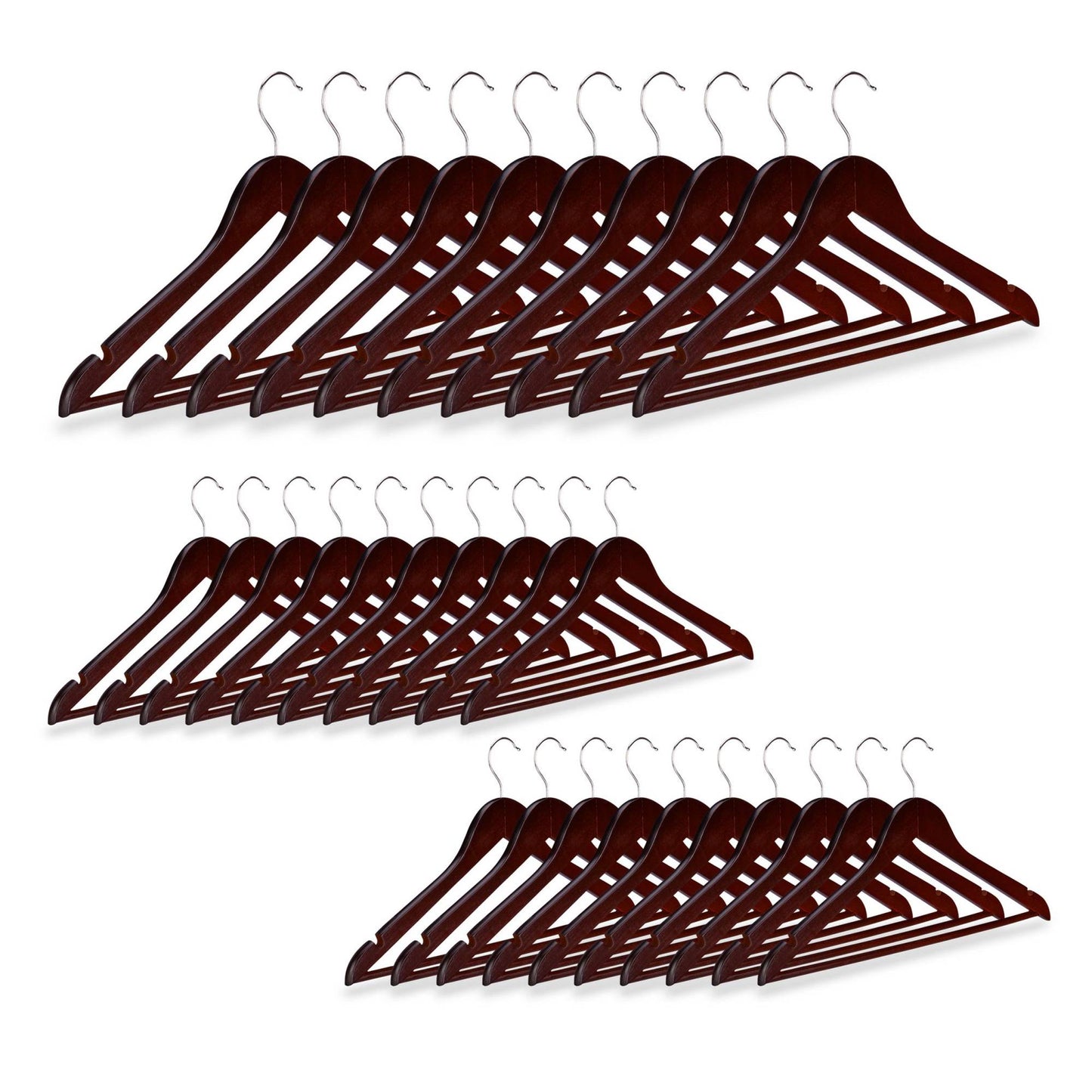 Clothes hangers Wood Set of 30