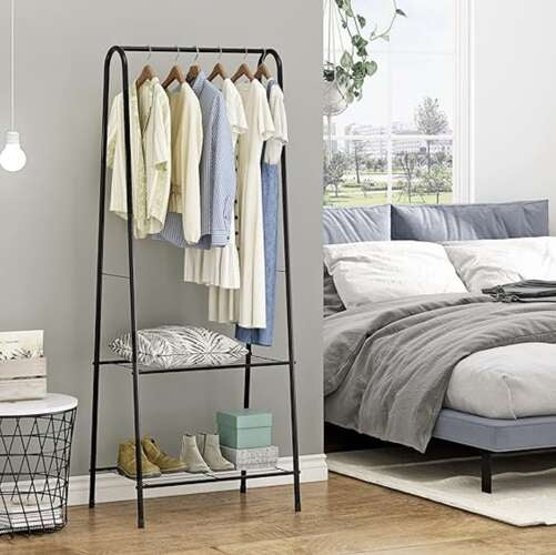Clothes hanger - stand with shoe shelf 22258