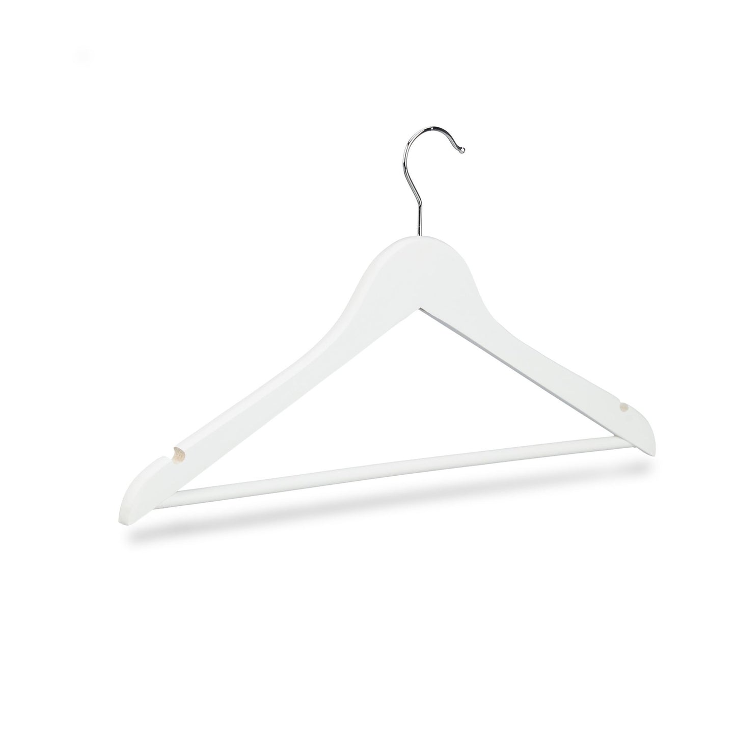 Clothes hangers with trouser bar, set of 20