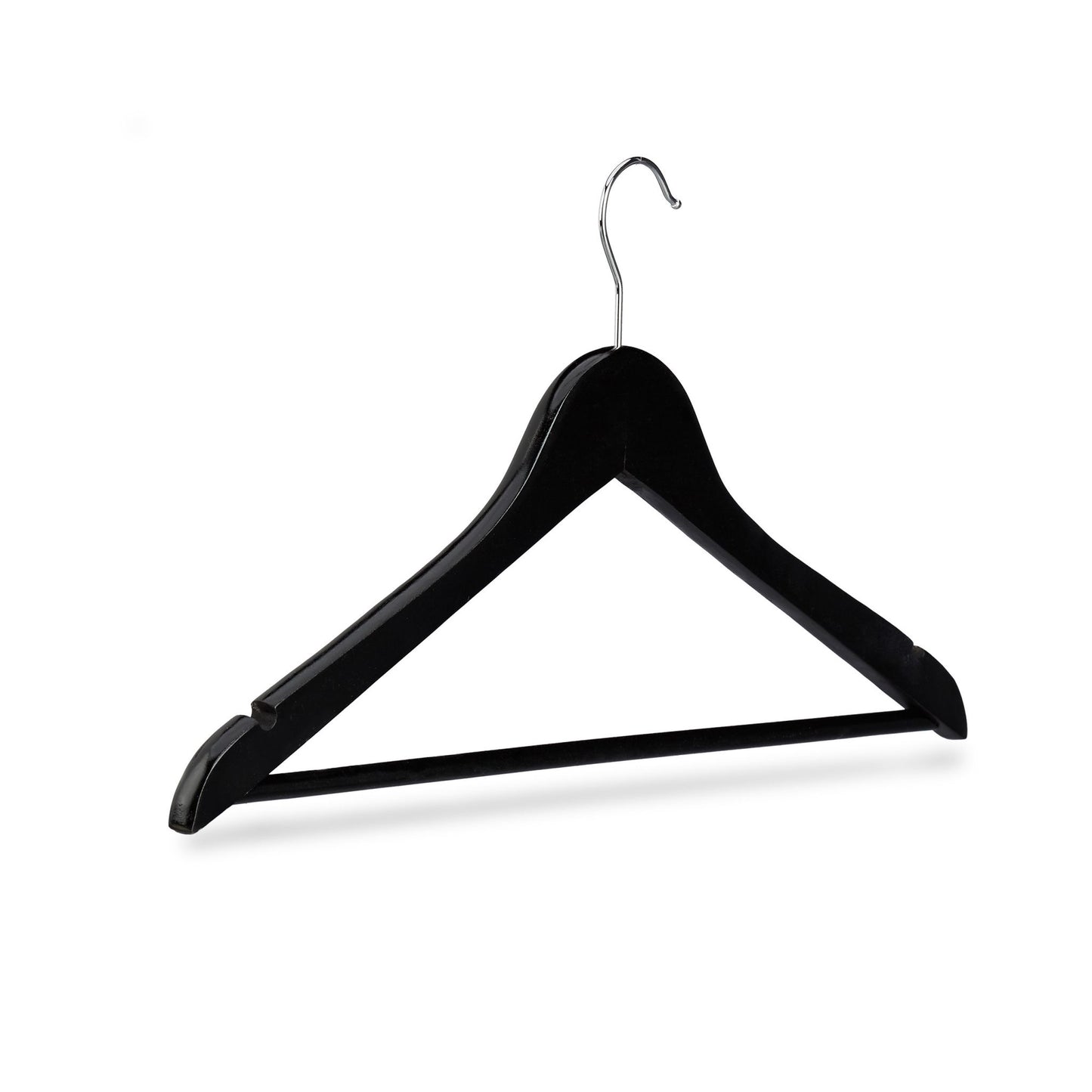 Clothes hangers with trouser bar, set of 20