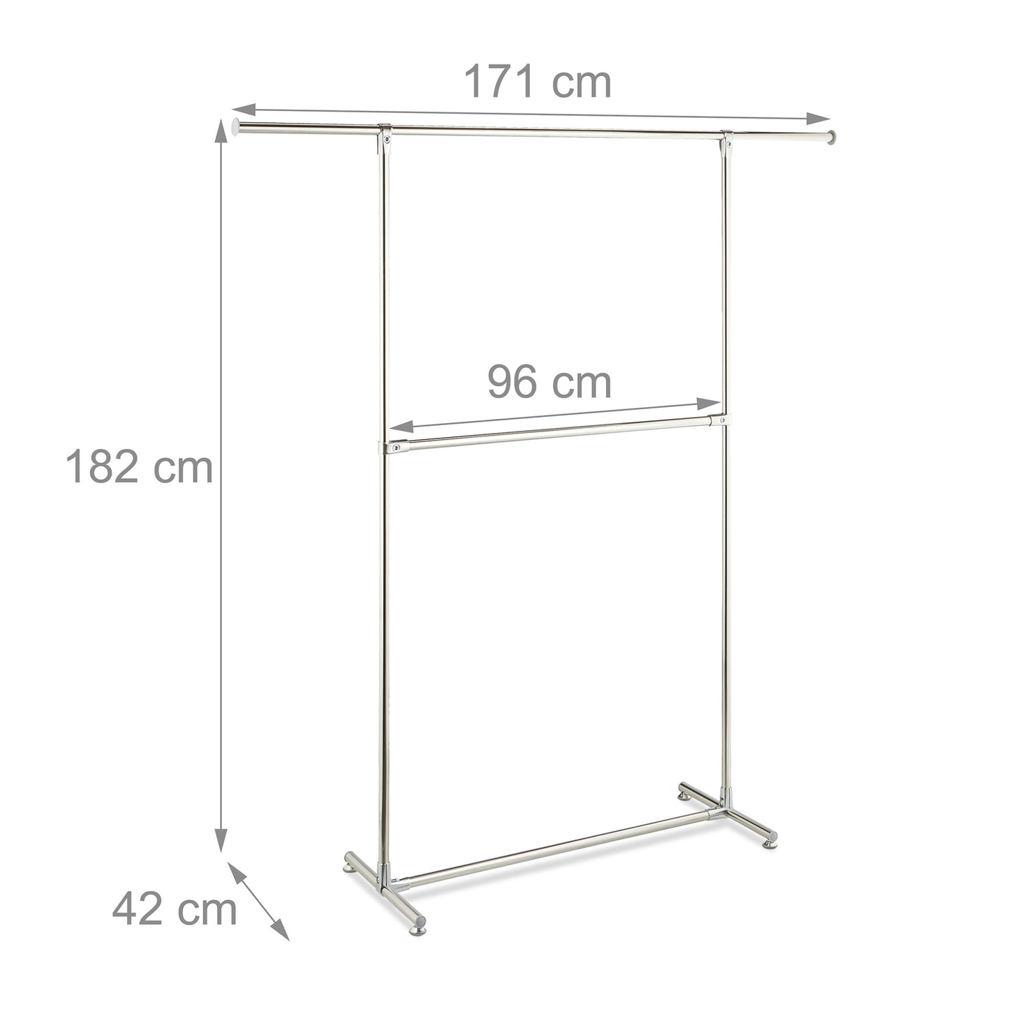 Clothes hanger with 2 bars