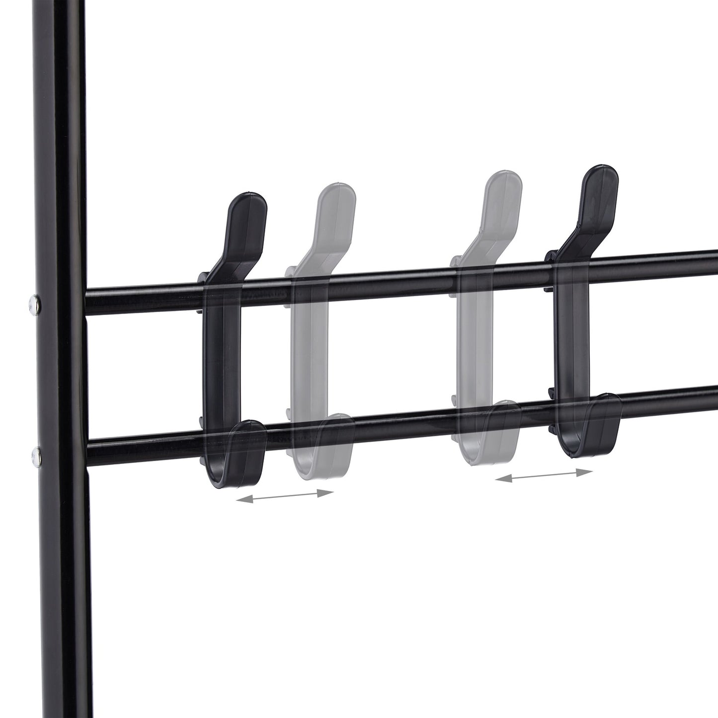 Clothes hanger with 2 shoe shelves