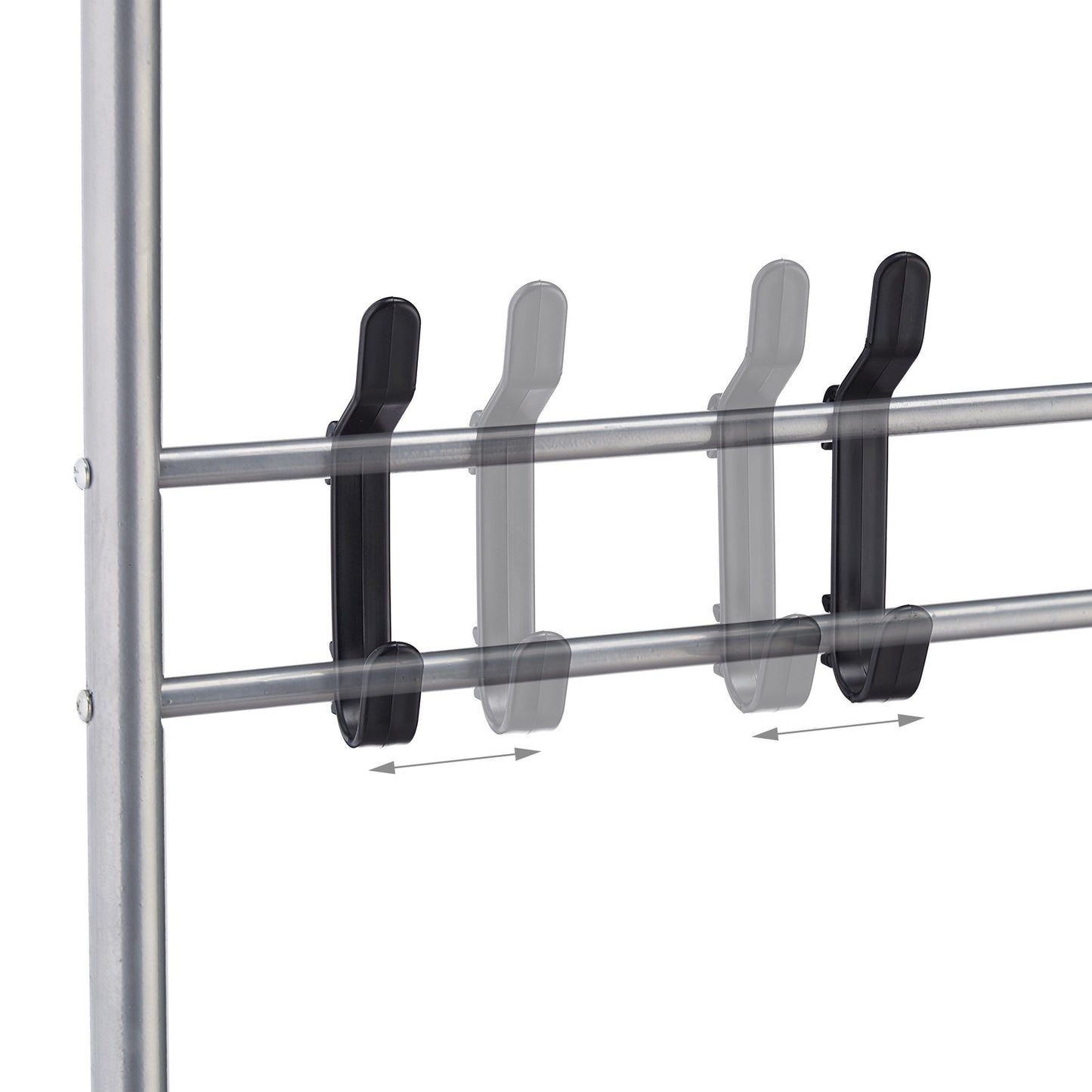 Clothes hanger with 2 shoe shelves