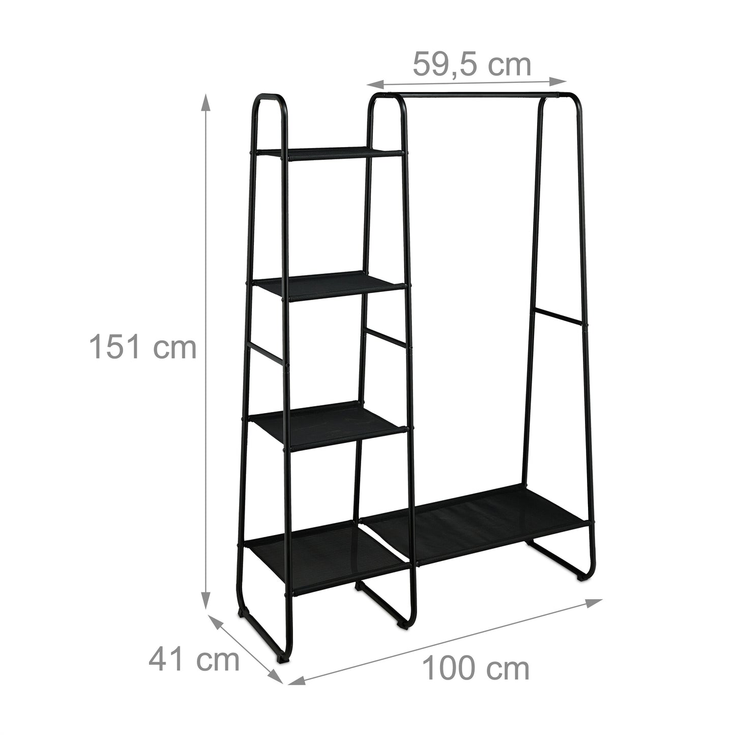 Clothes hanger with 5 compartments