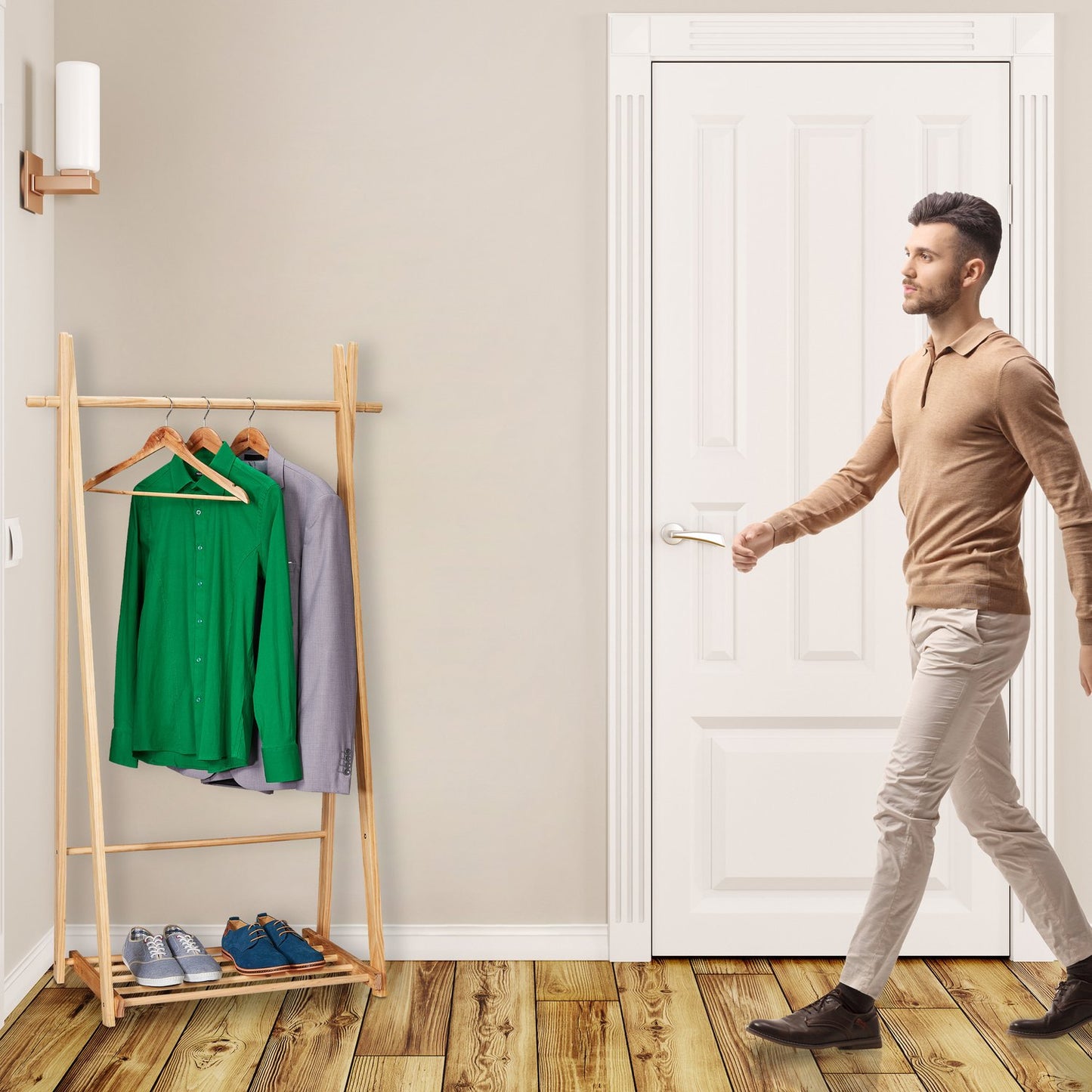 Clothes hanger with drawer